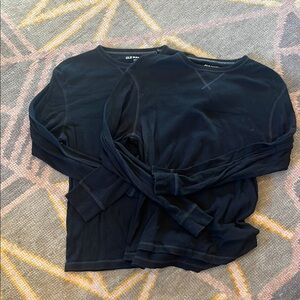 Old Navy Classic Black Long Sleeve henleys